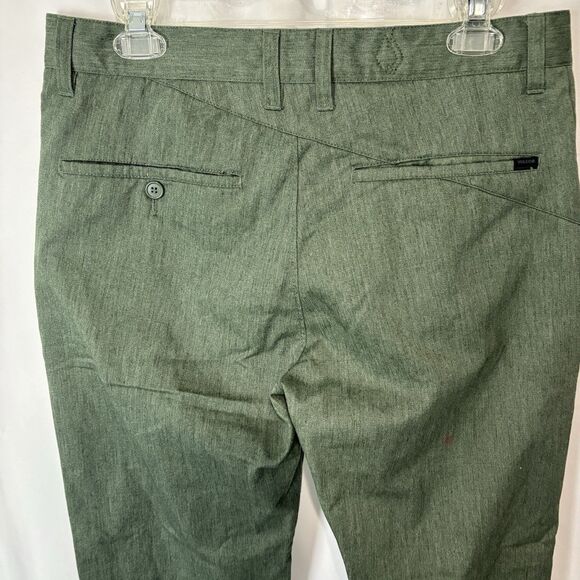 Volcom Pants Mens 32 Green Frickin Modern Chino Corpo Class Business Casual - Picture 7 of 14